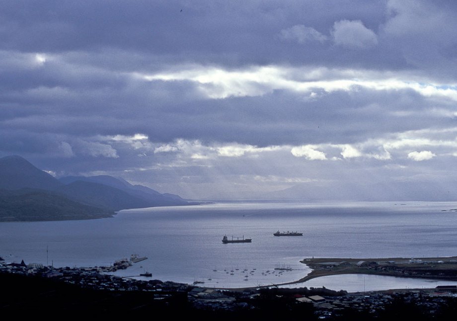 The bay at Ushuaia, Terra del Fuego, Chile