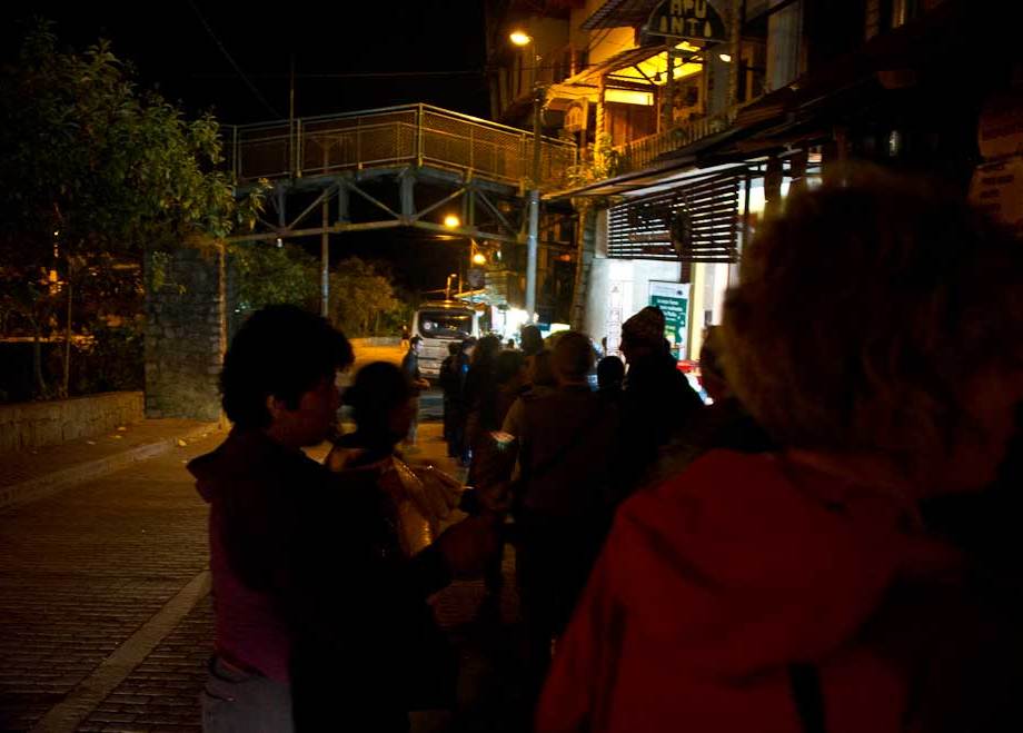 Waiting for the 5:30 Bus to Machu Picchu