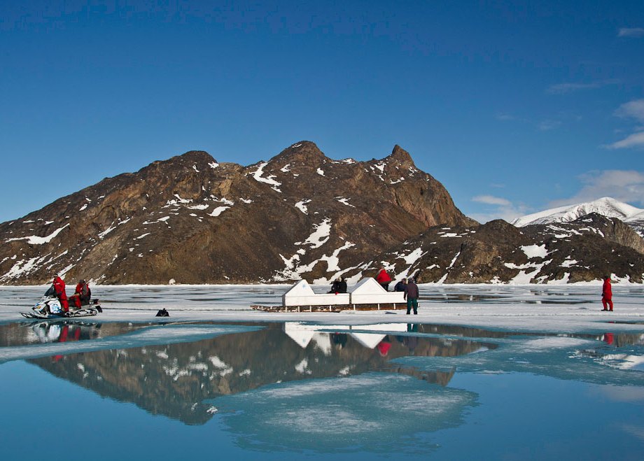 Baffin reflected in the spring melt